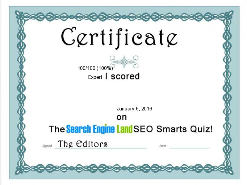 arulkaruppannan's tweet photo. I scored 100/100 on Test Your SEO Smarts w/@SEngineLand & @stonetemple! https://t.co/iDJLG0vOl3 #SELQ https://t.co/EGvmFrwbXr
