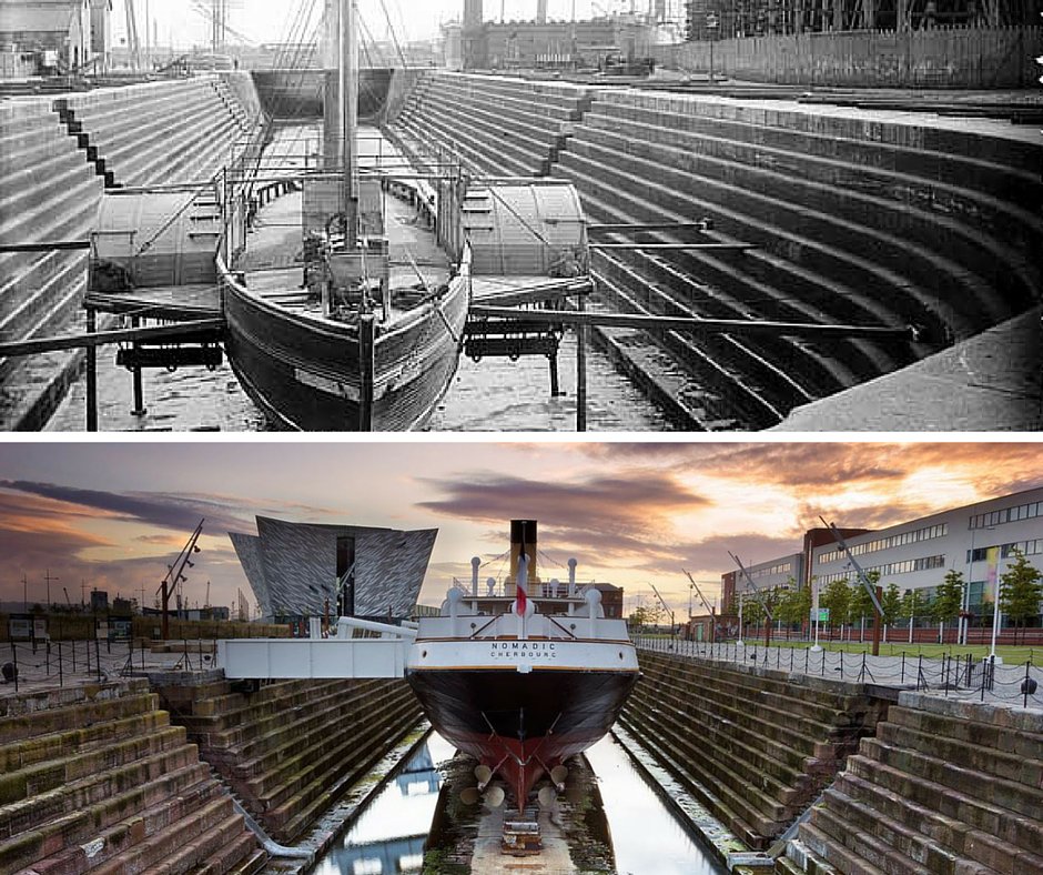 TitanicBelfast's tweet photo. A History of the Shipyard: Belfast's Graving Docks ⚓️

As we continue our #LocalHistoryMonth celebrations we take a closer look at some of the most iconic features which remain on Queen's Island today – the Graving Docks! Read all about them 👉 https://t.co/e14L0tAPTd https://t.co/b5fT8WV8Px