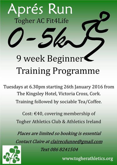 Running In Cork Blog On Twitter Togher Ac Announce 2016 Couch To