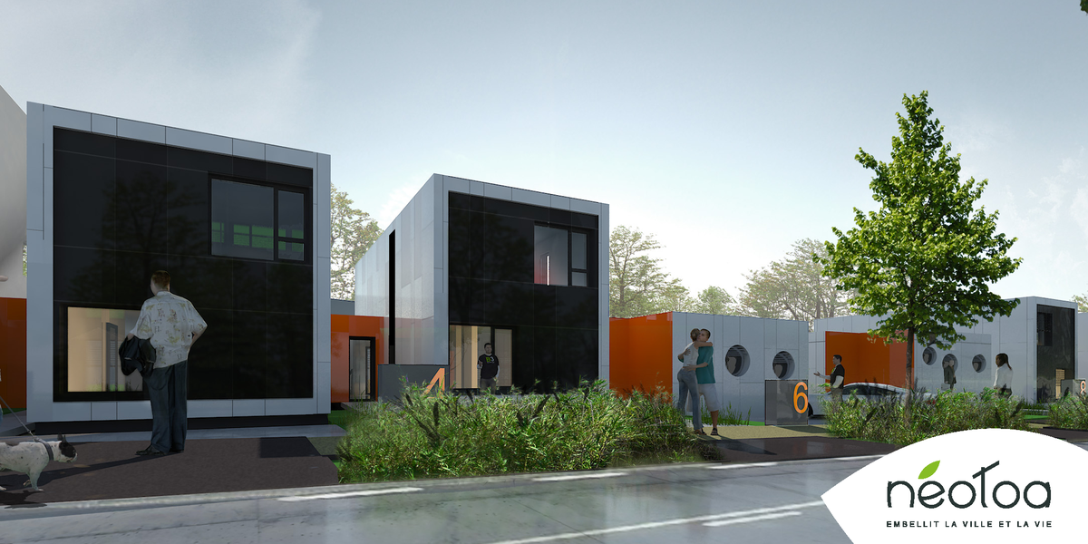 NEOTOA_fr's tweet photo. Les #maisonscontainers du Rheu chez NEOTOA : reportage à visualiser sur @francetvinfo ! https://t.co/Z3H4LSsaW8 https://t.co/t41qeweR8y
