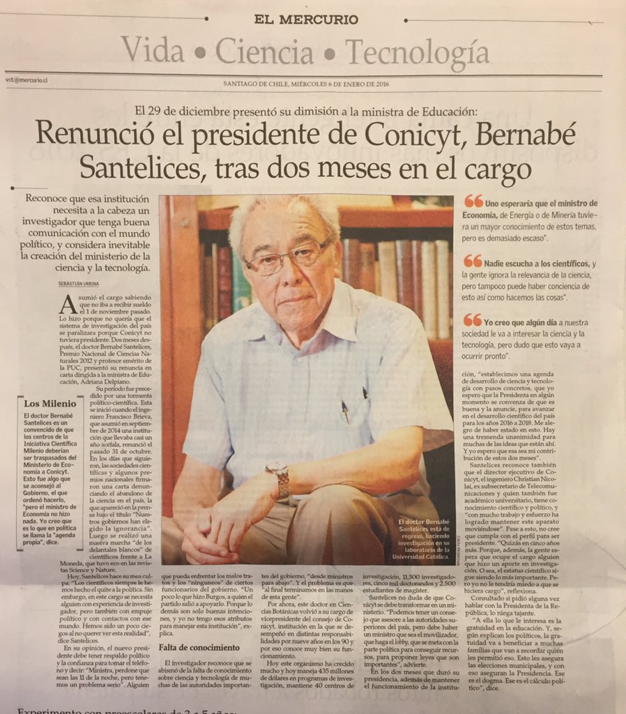 joseantoniokast's tweet photo. Después de 2 meses en el cargo renunció nuevo Pdte. de Conicyt Esta claro que este Gobierno sigue improvisando !! https://t.co/Nl8aCaDyYU