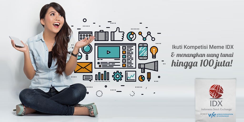 Ikuti kompetisi meme &amp; video #YukNabungSaham, menangkan hadiah hingga 100 juta! Info: yuknabungsaham.idx.co.id