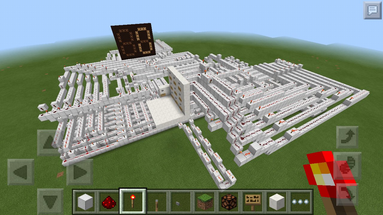 ホワイトコーヒー Mcpe マイクラpeで1桁 1桁の10進数電卓作った Rs回路初心者だから無駄が多いし配線もぐちゃぐちゃ どうも見た目が悪いなぁ T Co Urkqehondn Twitter