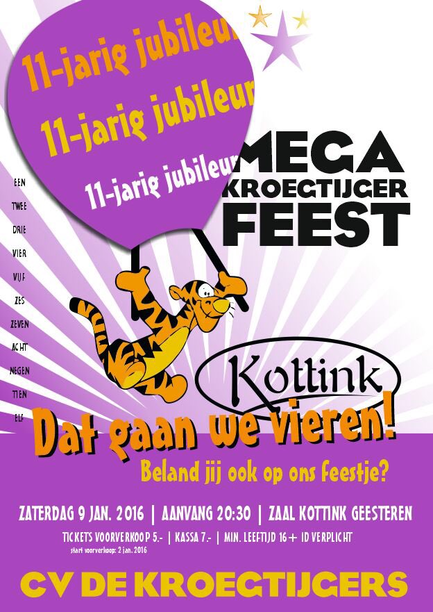 Aanstaande zaterdag is het eindelijk weer zover! #jubileum #11jaar #carnavalov