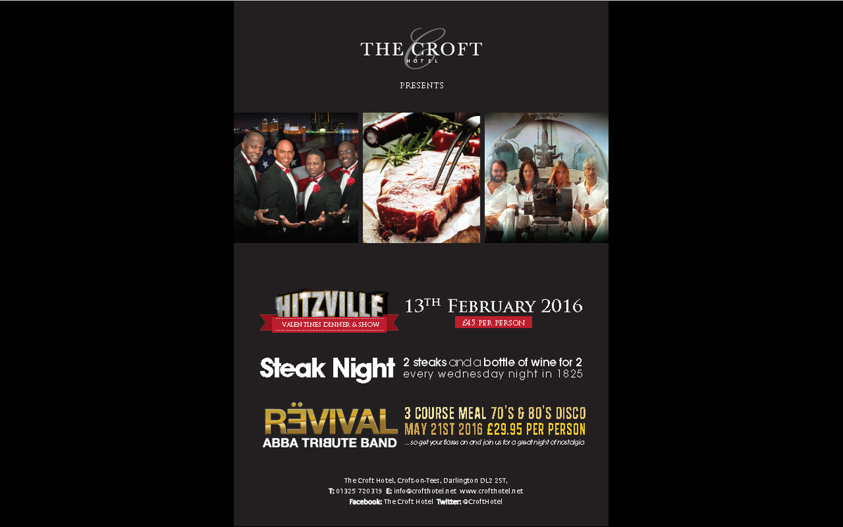 Croft1825's tweet photo. looking for something new why not try out upcoming party Nights @crofthotel @WhatsOnDarlo @DarloBiz https://t.co/QbSD5GXpzk