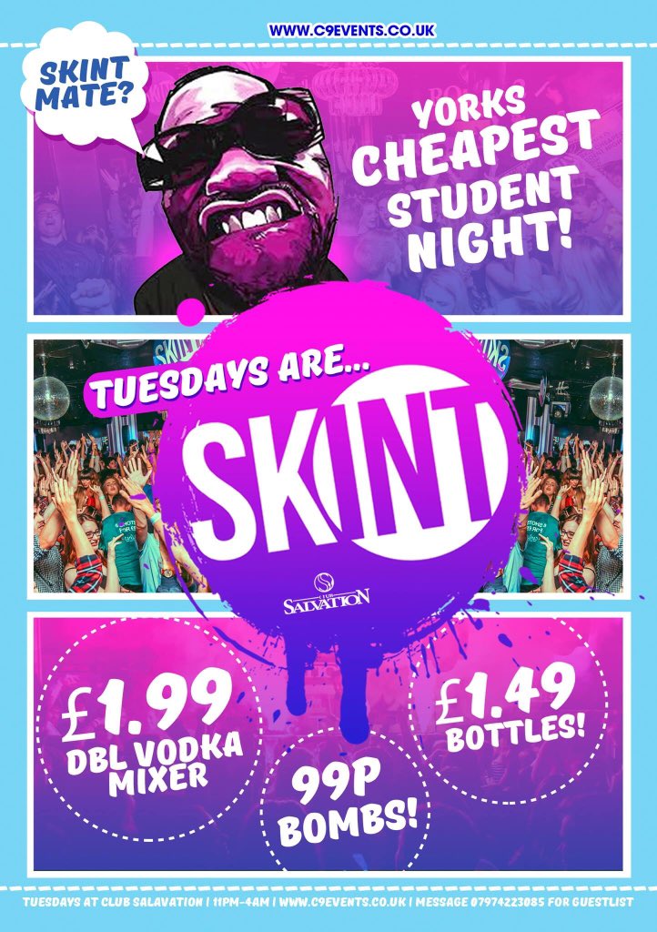 SKINT York tweet media
