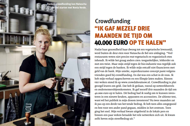 CrowdAboutNow's tweet photo. @NoviaVerde krijgt volle aandacht in het magazine van @KvK_NL over #crowdfunding voor #starters in het #mkb. https://t.co/MRjnKy7Bj0