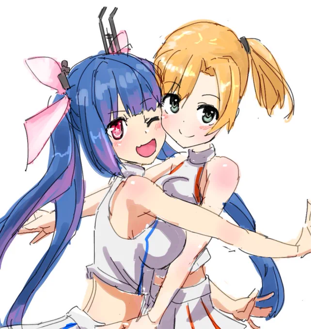 ('・ω・`)遅刻。チア舞風ちゃんと伊19ちゃん
#艦これ版深夜の真剣お絵描き60分一本勝負
#艦これ版真剣お絵描き60分一本勝負_20160106 