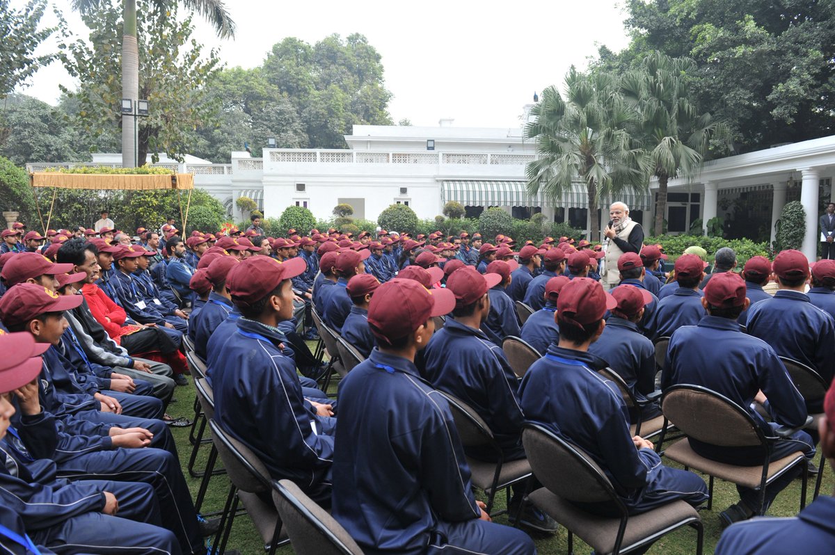 narendramodi's tweet image. My young friends are very passionate about J&amp;amp;K's progress &amp;amp; want good infrastructure in the state.