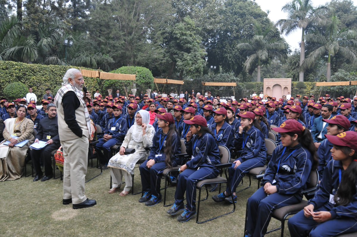 narendramodi's tweet image. My young friends are very passionate about J&amp;amp;K's progress &amp;amp; want good infrastructure in the state.