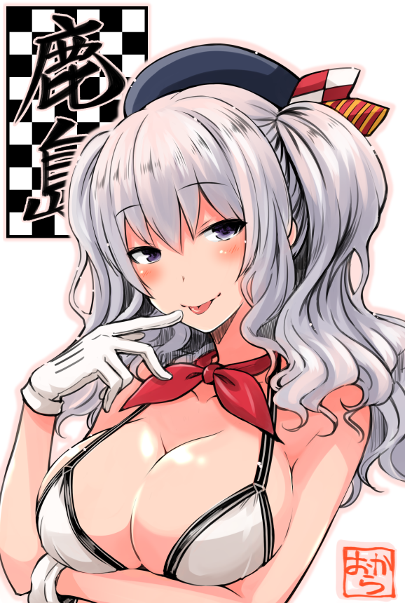 鹿島(艦これ) 「鹿島さん初描き('∀`)い、市松模様が多少は正月要素…ないかーw 」|おから＠新単行本「うぶかくし」好評発売中！！のイラスト