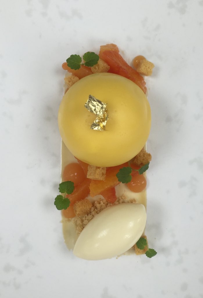 lewispastrychef's tweet image. Rice pudding mousse with blood orange #RitzKitchen @theritzlondon