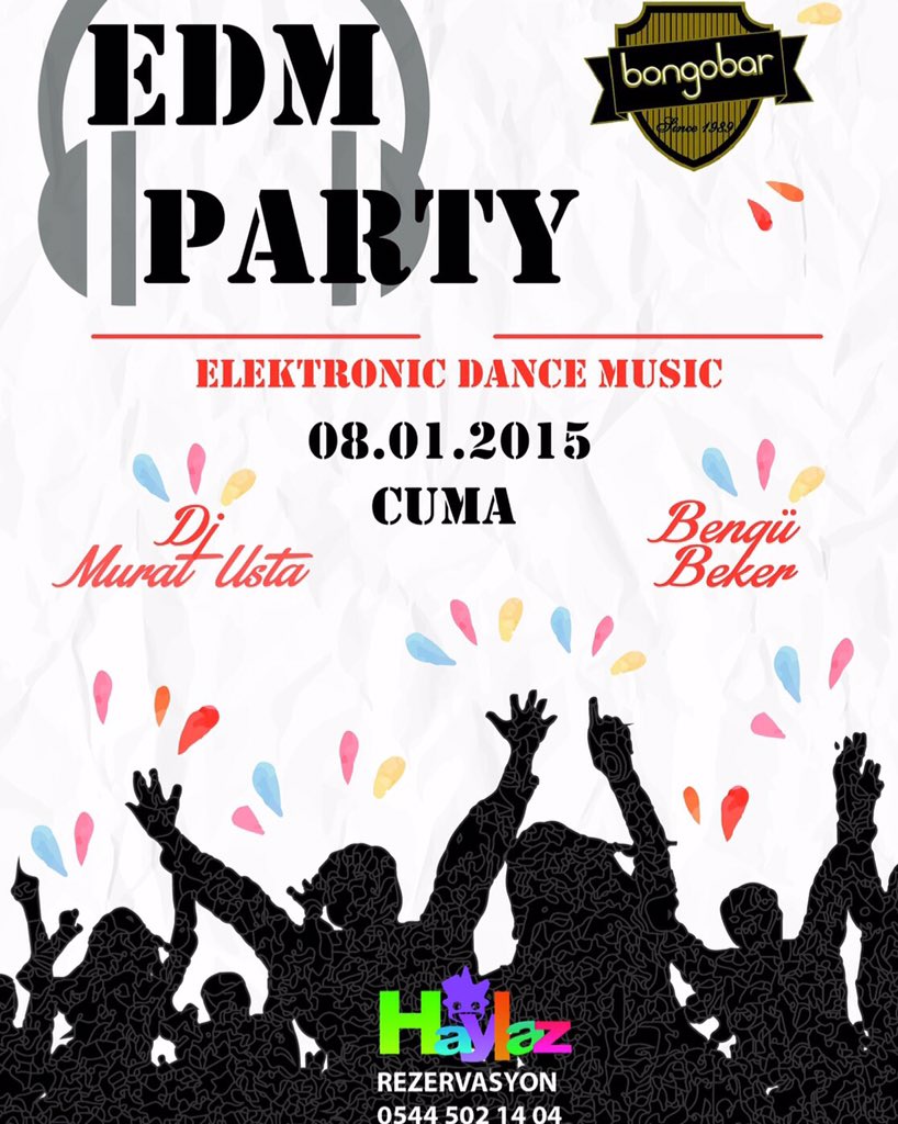 Bongo Bar 8 Ocak Cuma 🎼 EDM PARTY 🎼 REZ: 0554 505 55 07