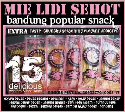 Ready SENIN 11 JANUARI !!
MIE LIDI &amp; MAKARONI rasa XTRA PEDAS , PEDAS SEDANG , KEJU PEDAS , JAGUNG BAKAR PEDAS.