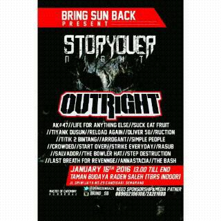 Comingsoon Bring Sun Back 16 Januari 2016 at TBRS Indor Semarang. Seeyou⚠⚠🍻💣💣