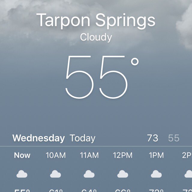 AyanaLage's tweet photo. For the record, this is the weather in #TarponSprings today. #crossdive #tbtepiphany https://t.co/k9NdQQiUAB