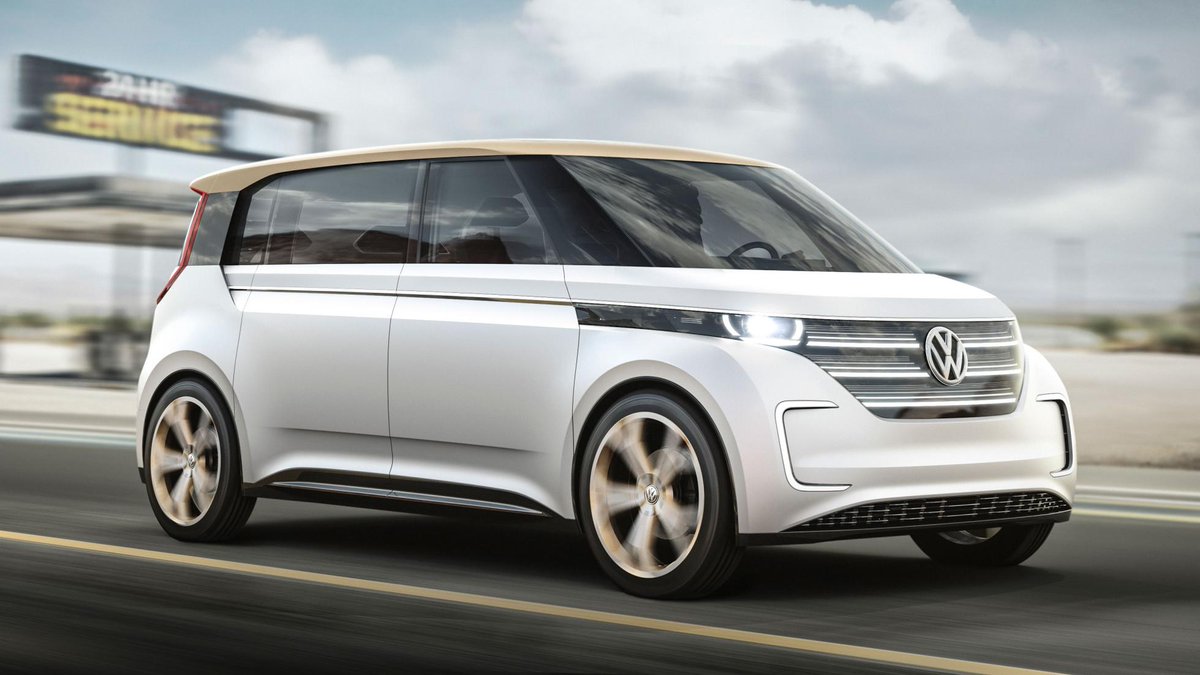 BBC_TopGear's tweet photo. VW unveils cute-car-silly-name electric minivan concept ‘BUDD-e’ at CES. Like it?
 https://t.co/y99IxOdm1J https://t.co/Ys4PWQfPbI