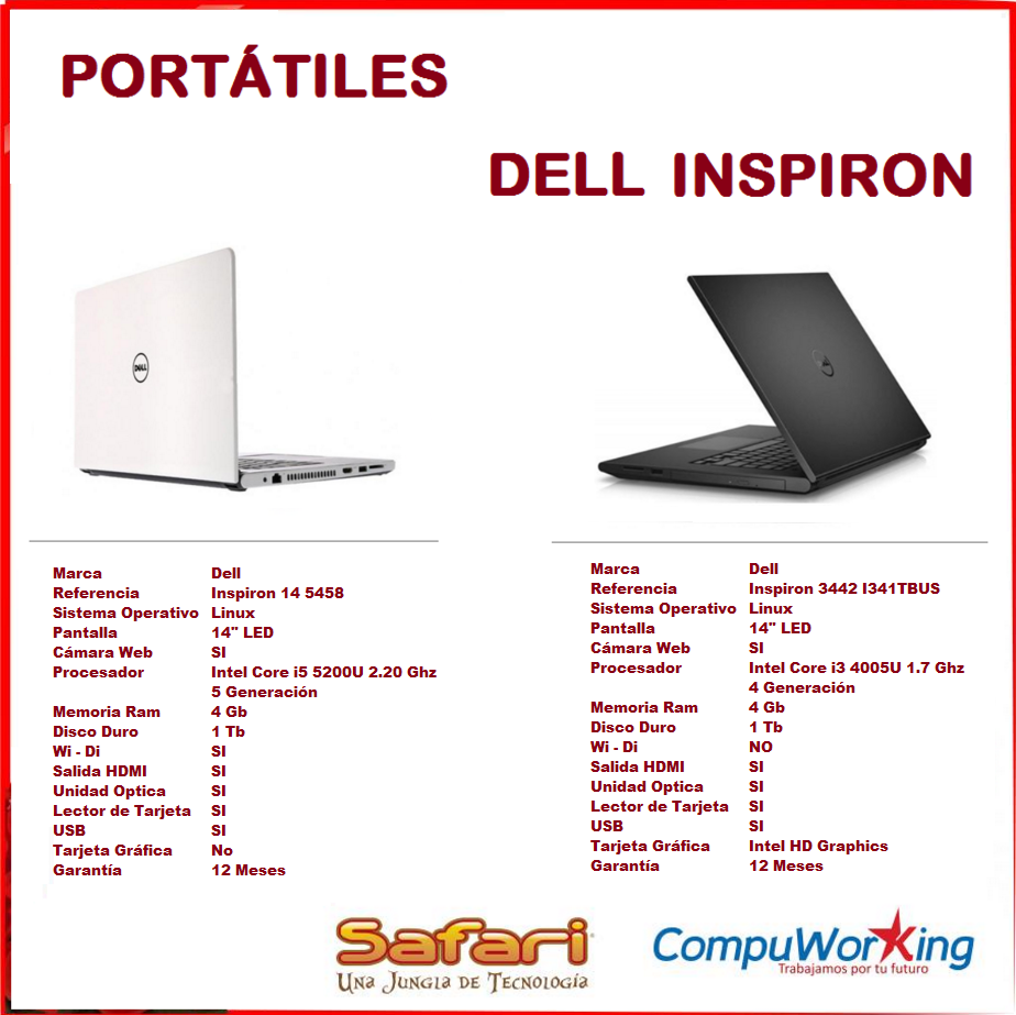 CompuWorkingSAS's tweet photo. ¡Año nuevo,#portátil #Nuevo!. 
Adquiere tu #DellInspiron en #Compuworking y #SafariPc.
https://t.co/AaXcNmLwgU https://t.co/jJKbrgaj0q