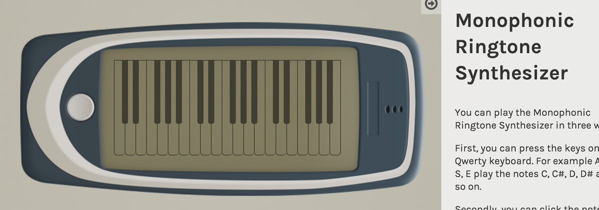 sweaty__palms's tweet image. Awesome &quot;Nokia ringtone&quot; sampler in the browser by  @edball_, very nostalgic :) #webaudio #webmidi