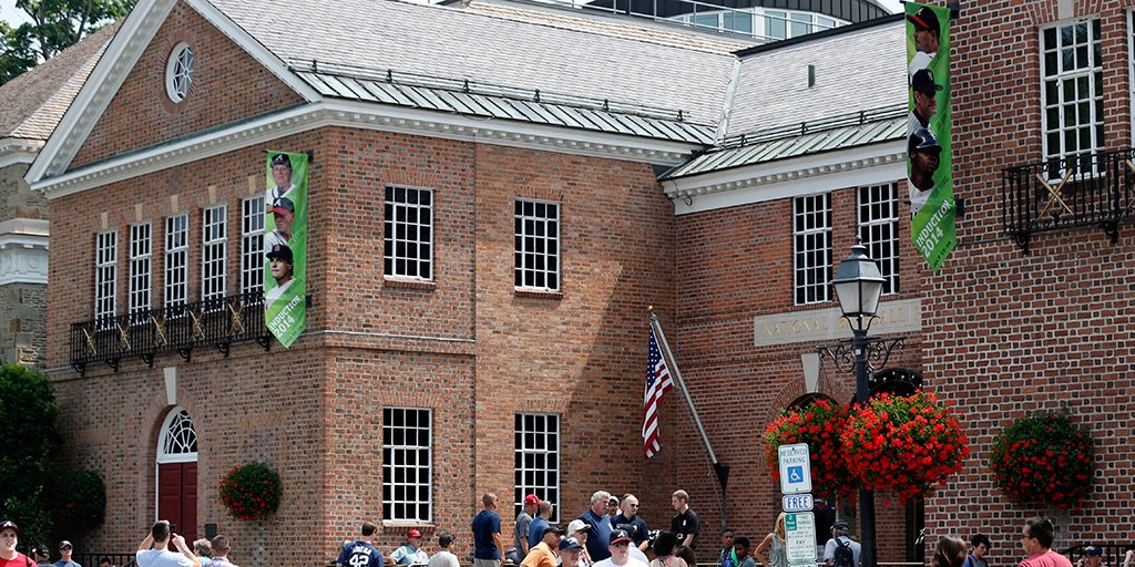 MLB's tweet image. Watch live #HOF coverage on @MLBNetwork, @MLB.com NOW: atmlb.com/1Z9lNX8