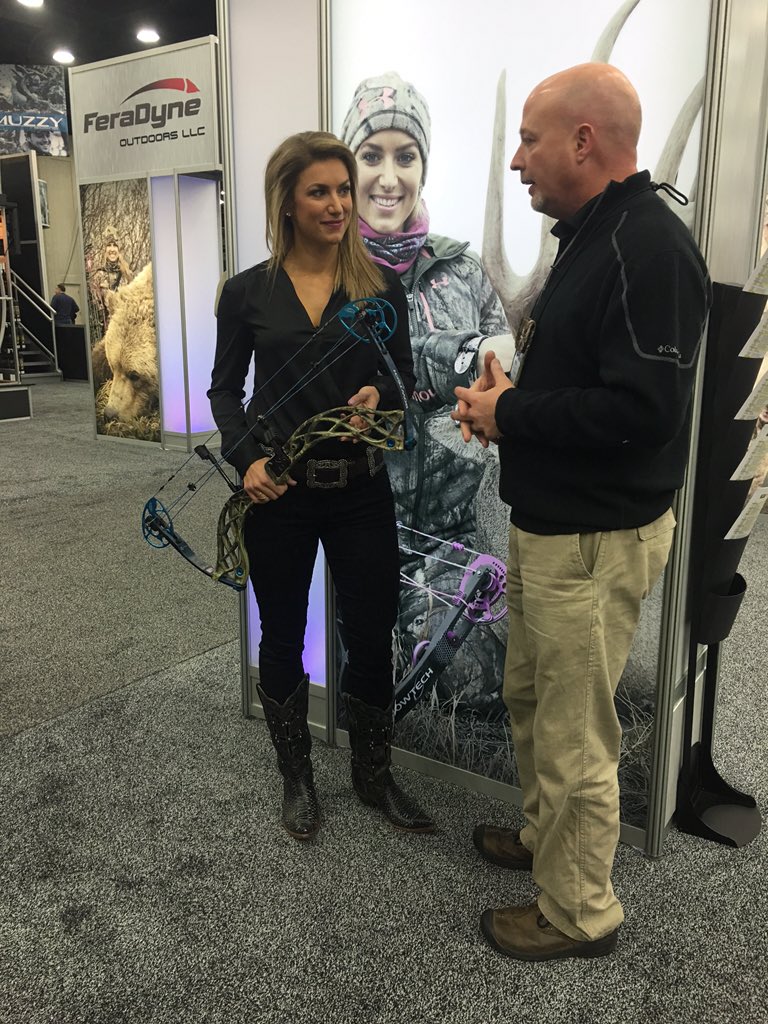 @outdoorCHANNEL interviews @EvaShockey about the new addition to her Signature Series bow. #BowtechATA16 #ATA2016