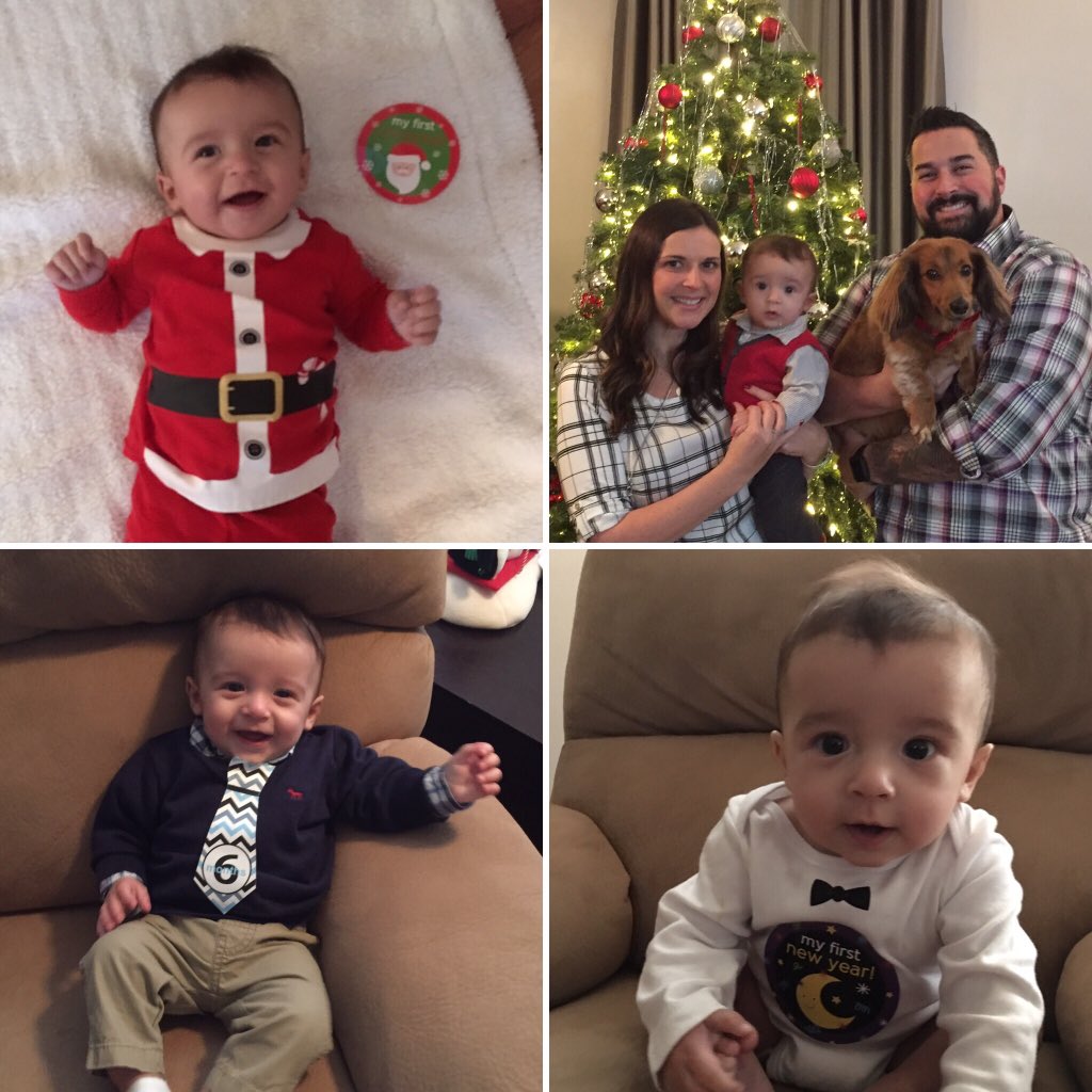 1st Christmas, 1st New Years and turned 6 months! #luckyparents #bestgiftever #nolanjoseph 💙