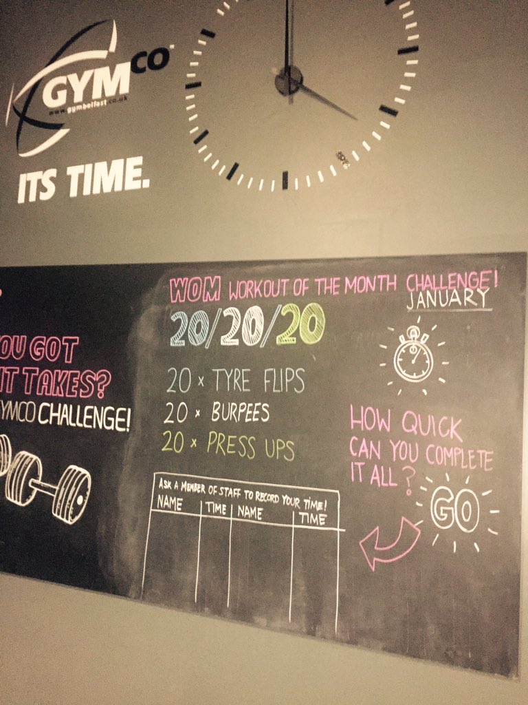 GymcoBelfast's tweet photo. WOM - 20/20/20 tyre flips/burpees/press ups. How quick can you complete it? Who's going to set the standard? https://t.co/dlYdWI0Byt