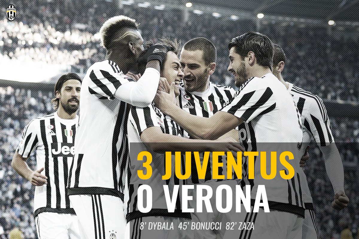 juventusfc's tweet photo. #JuveVerona 3-0. Una dolce #Epifania per la Vecchia Signora. 
#FinoAllaFine #ForzaJuve https://t.co/LG3WM1mieJ