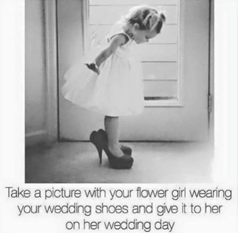 What a cute idea! #Wedding #WeddingWednesday #Cute #Bride 😍
