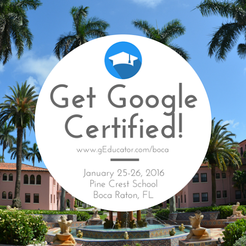 BryanLMiller's tweet photo. Join us on January 25-26 and GET GOOGLE CERTIFIED at @PineCrestSch Register now! https://t.co/OApihAFx60 #FLEdChat https://t.co/3L0ssS6IDf