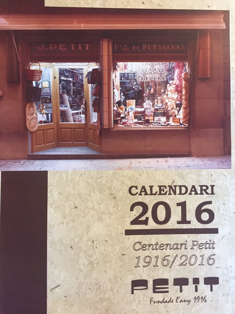 100anysPetit's tweet photo. Avui es el dia de Reis, un dia màgic. Avui un dels regals a casa dels Petit és el calendari del Centenari 1916-2016 https://t.co/IGc2ExAApr
