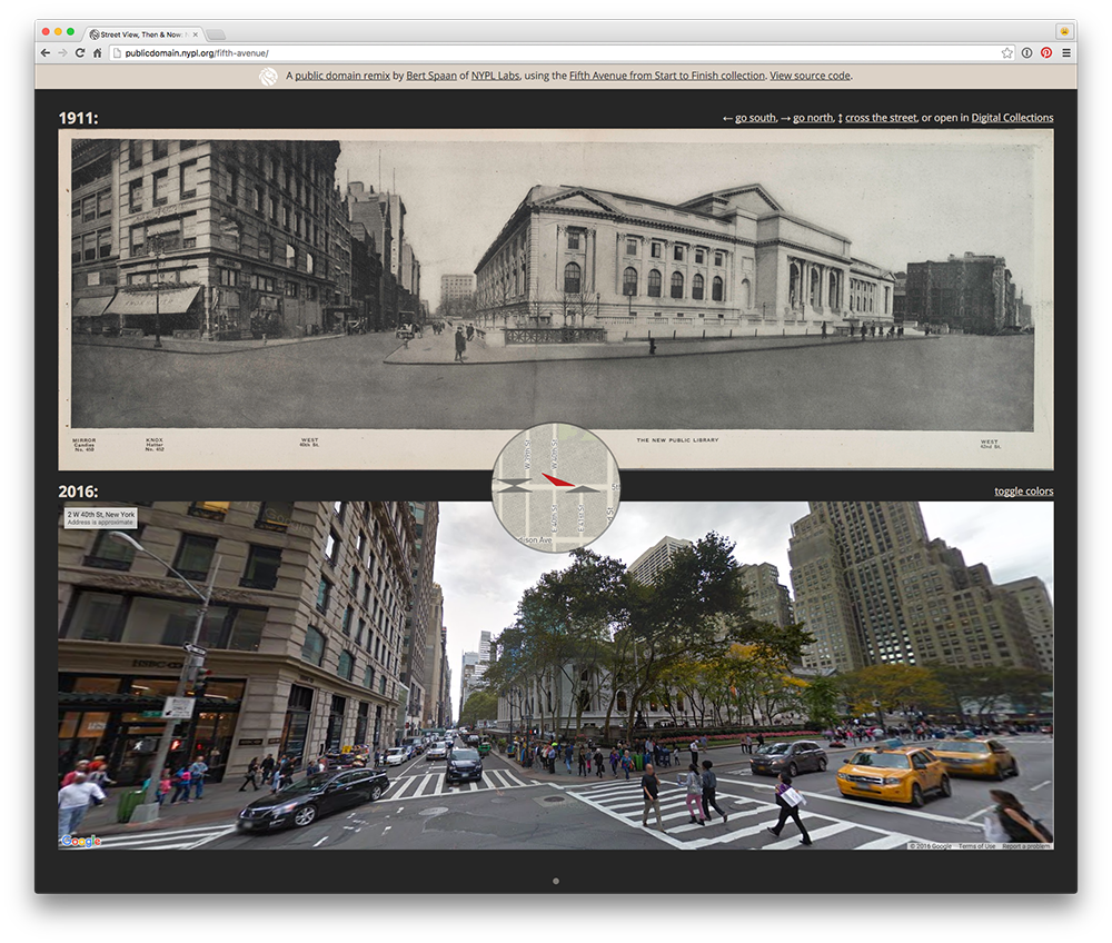 Travel up &amp; down 1911’s 5th Av with publicdomain.nypl.org/fifth-avenue/! My first #spacetime project <a href="/nypl_labs/">NYPL Labs</a>! #publicdomain