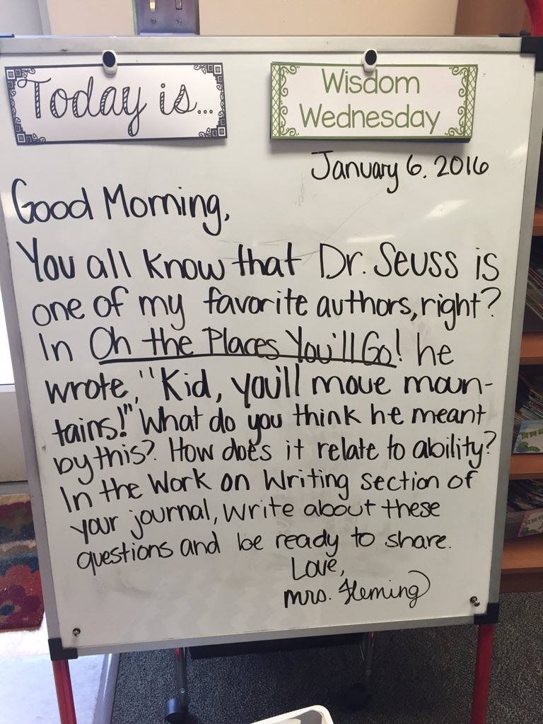 MrsFlemingCFES's tweet photo. #WisdomWednesday @CedarForkES We can move mountains! #drseusswisdom #endlessability #nolimits https://t.co/Kynu4GdtXA