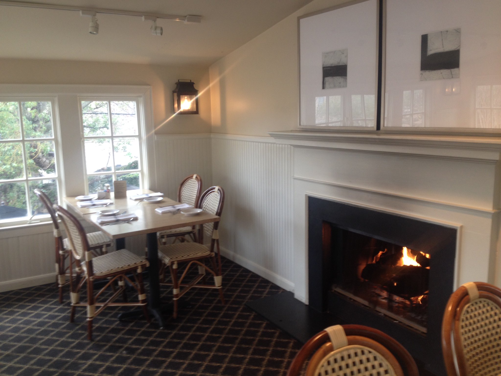 Backstreet Cafe on Twitter have lunch fireside both of our