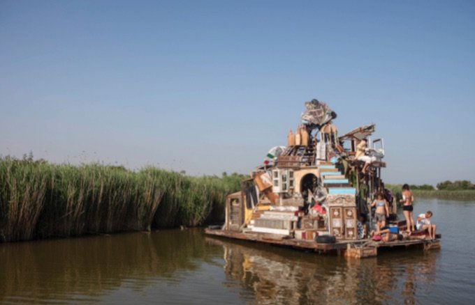 FITZandCO's tweet photo. This Just In: @Parrishart's 'Radical Seafaring' surveys site-specific works on the water 🌊 https://t.co/ayNkugfwuS https://t.co/vfzixATWZs