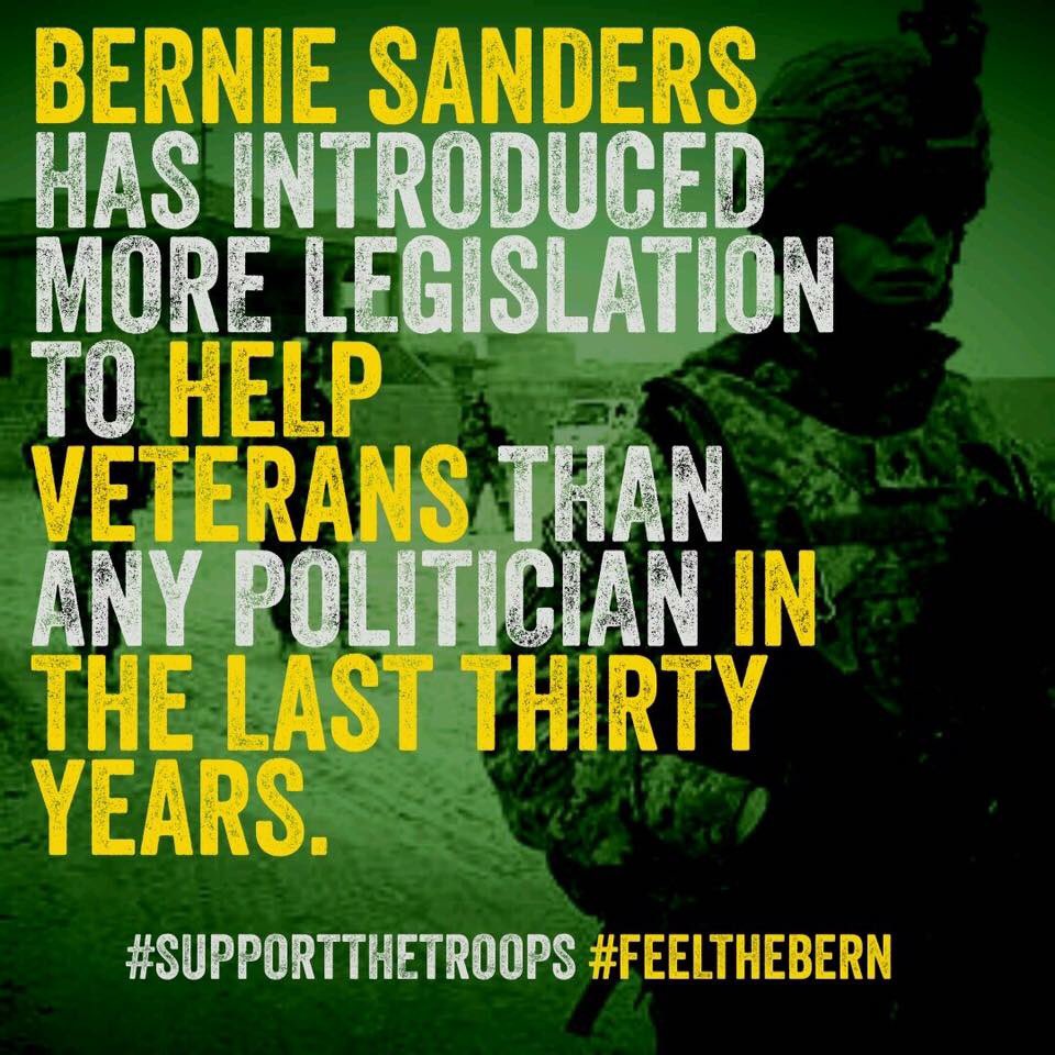 nickcostMk8's tweet photo. #bernieforvets #vetsforbernie #feelthebern #feelthefuckingbern #getonbernieslevel @BernieSanders @SenSanders https://t.co/grEVQNj6Aj