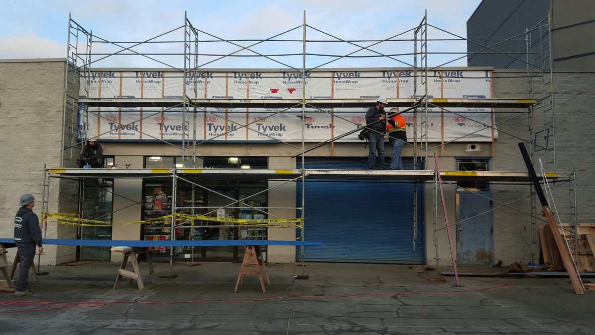 Excuse the mess, Matthews is getting a new "face" -- but yes, we're open!