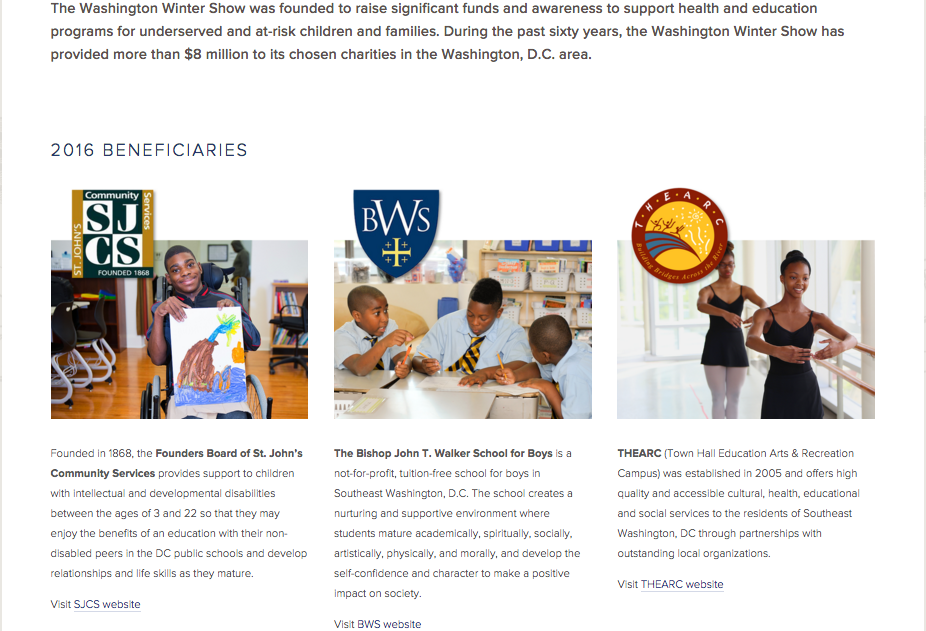 Support the 2016 <a href="/WashWinterShow/">WashingtonWinterShow</a> beneficiaries <a href="/THEARC_DC/">THEARC</a> @bwschool by attending this wknd! washingtonwintershow.org