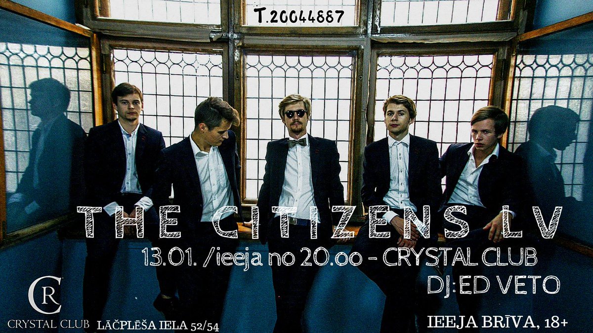 CitizensLV's tweet photo. Just in a week meet us @GunaCrystal / Crystal Club! Entrance from 20.00! Come and bring your friends! :) https://t.co/2O66qf6InW
