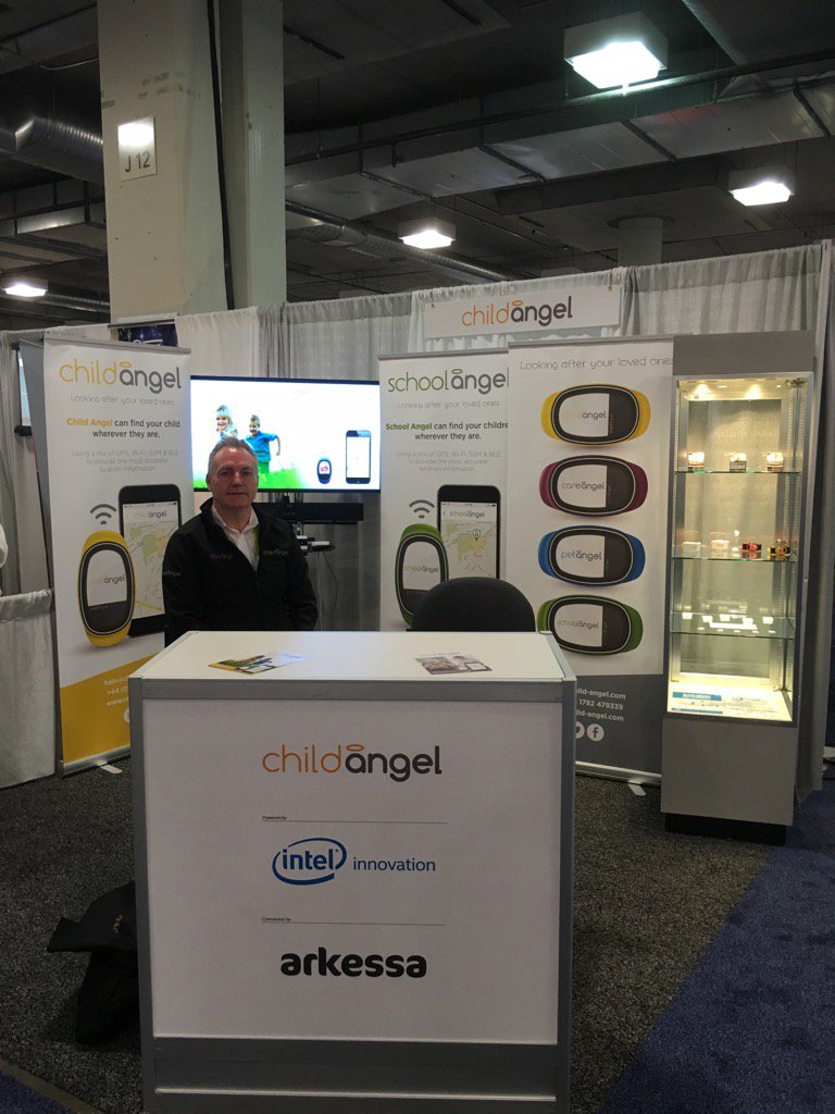 ChildAngelTeam's tweet photo. #CEO @ChildAngelTeam #our booth 81731 @CES #45 mins to launch #worldleadingproduct #partners @Inteliot @arkessa https://t.co/TGwoQ0IsDi