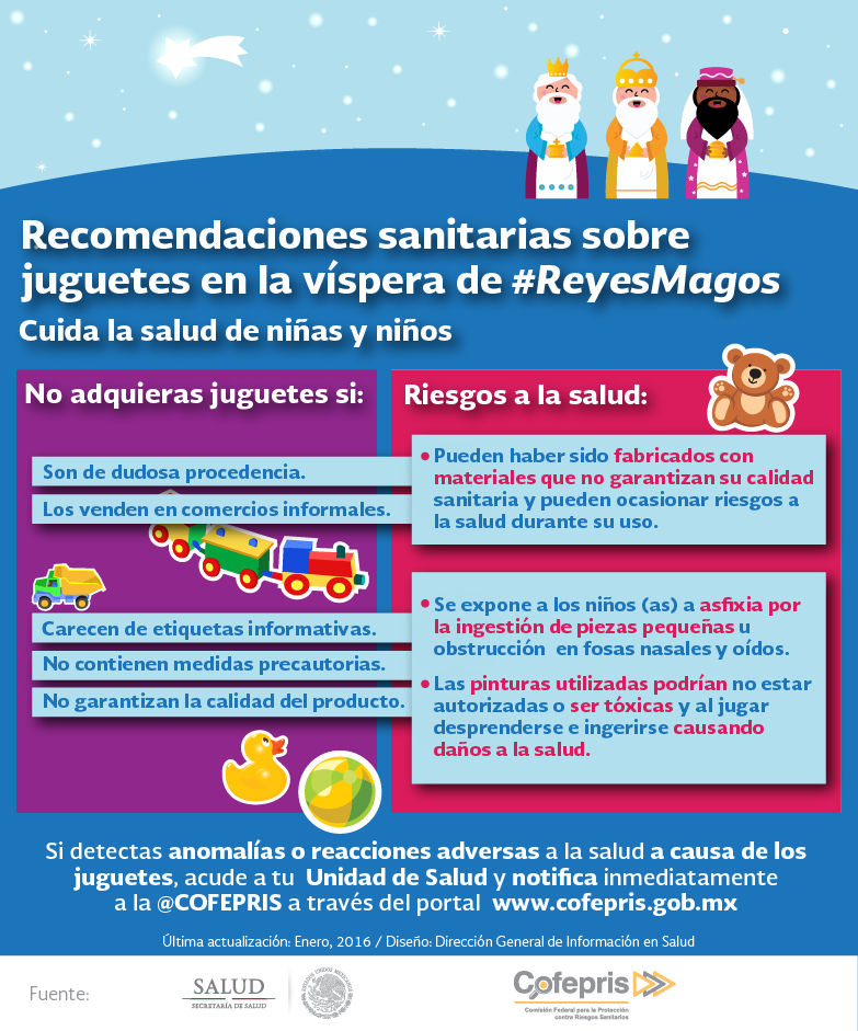 SSalud_mx's tweet photo. Al usar los juguetes puede desprenderse e ingerirse pintura, si es tóxica causa daños a la salud. #ReyesMagos https://t.co/ebEcPCCB8d