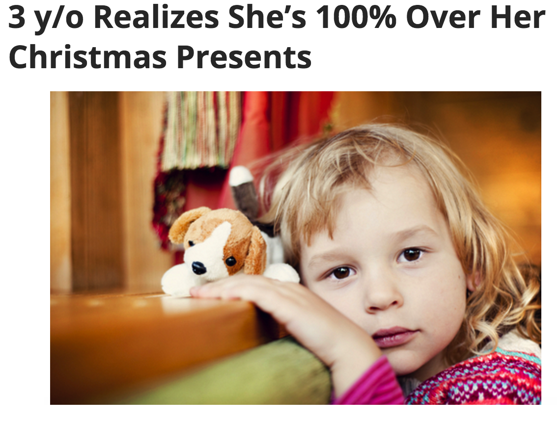 MomNewsDaily's tweet photo. 3 y/o Realizes She’s 100% Over Her Christmas Presents https://t.co/eRBC13XOM4 https://t.co/IeER1nl2Ko