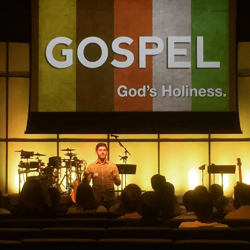 NSstudentsSouth's tweet photo. Kyle Klee teaching on week one of the #GOSPEL series - God's holiness. #southcow https://t.co/QaBhCgrePN