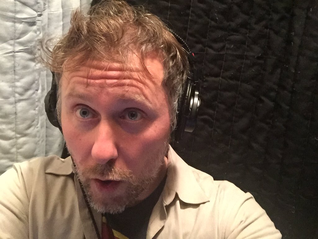 ckipiniak's tweet photo. This is what voice acting looks like. Recording w/ podcast @amyshorse! #vo #acting #nonspecificeasterneuropeanaccent https://t.co/6OJlu5yeSb