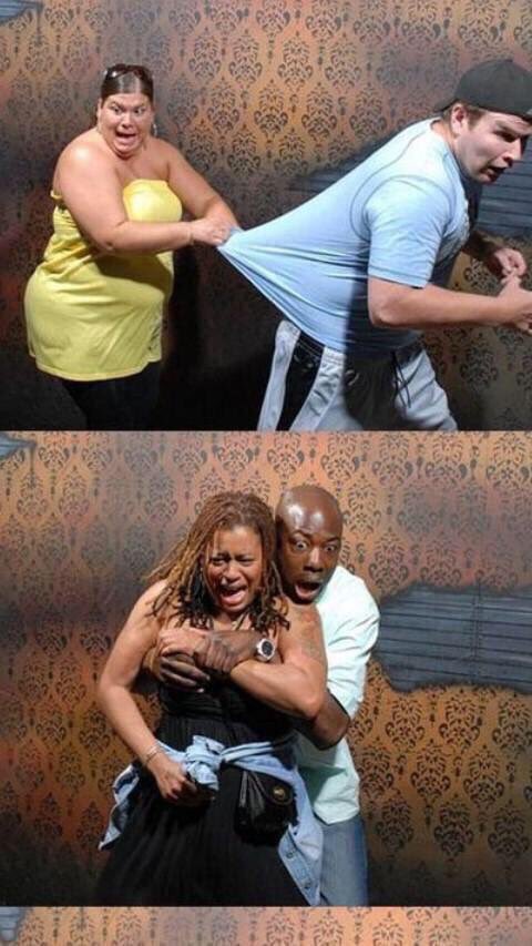 This haunted house tour takes pictures of people at the scariest parts 😂😂