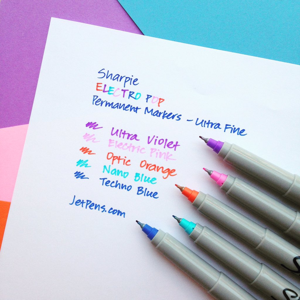 JetPens's tweet photo. #writingsamplewed #sharpie #electro #pop #extra #fine #permanent #markers #instajetpens https://t.co/TKQcPpKlgz https://t.co/kgLxGLFlj4