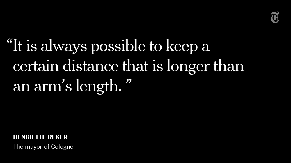nytimes's tweet photo. A German mayor's response to reports of a mass sexual assault on New Year’s Eve stirs outcry https://t.co/D8H3DCjO42 https://t.co/GSOTvZp2RI
