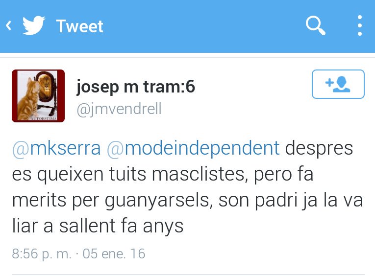 esmasclisme's tweet photo. Perquè es veu que els comentaris masclistes es guanyen. Sí,  és masclista https://t.co/yi9vvqn5cJ