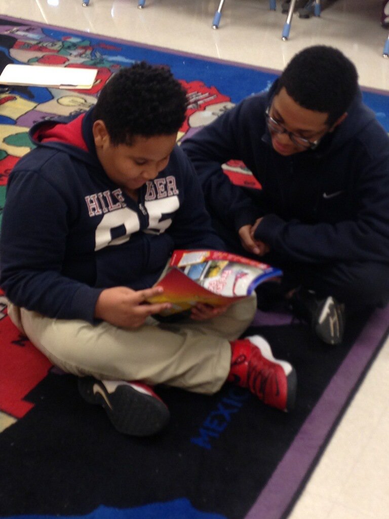 JPSDistrict's tweet photo. "A"wesome Cardozo MS Teen Trendsetters help to enhance reading skills of Bates ES Scholars. #MiddleSchoolExcellence https://t.co/3sovoC539C