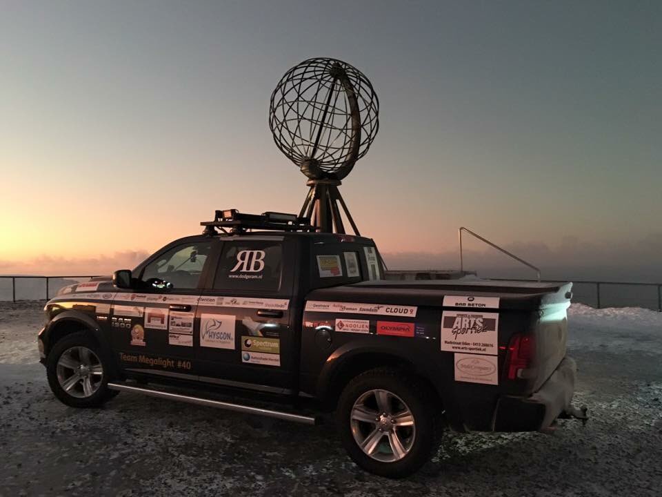 TeamMEGAlight's tweet photo. At the end of the world! #northcape #Norway #scanct #Scandinavian #dodge #ram https://t.co/sSk46AJdwu